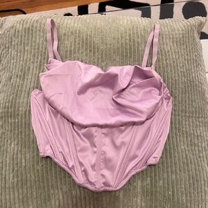 Urban Outfitters Lilac Satin Corset Top